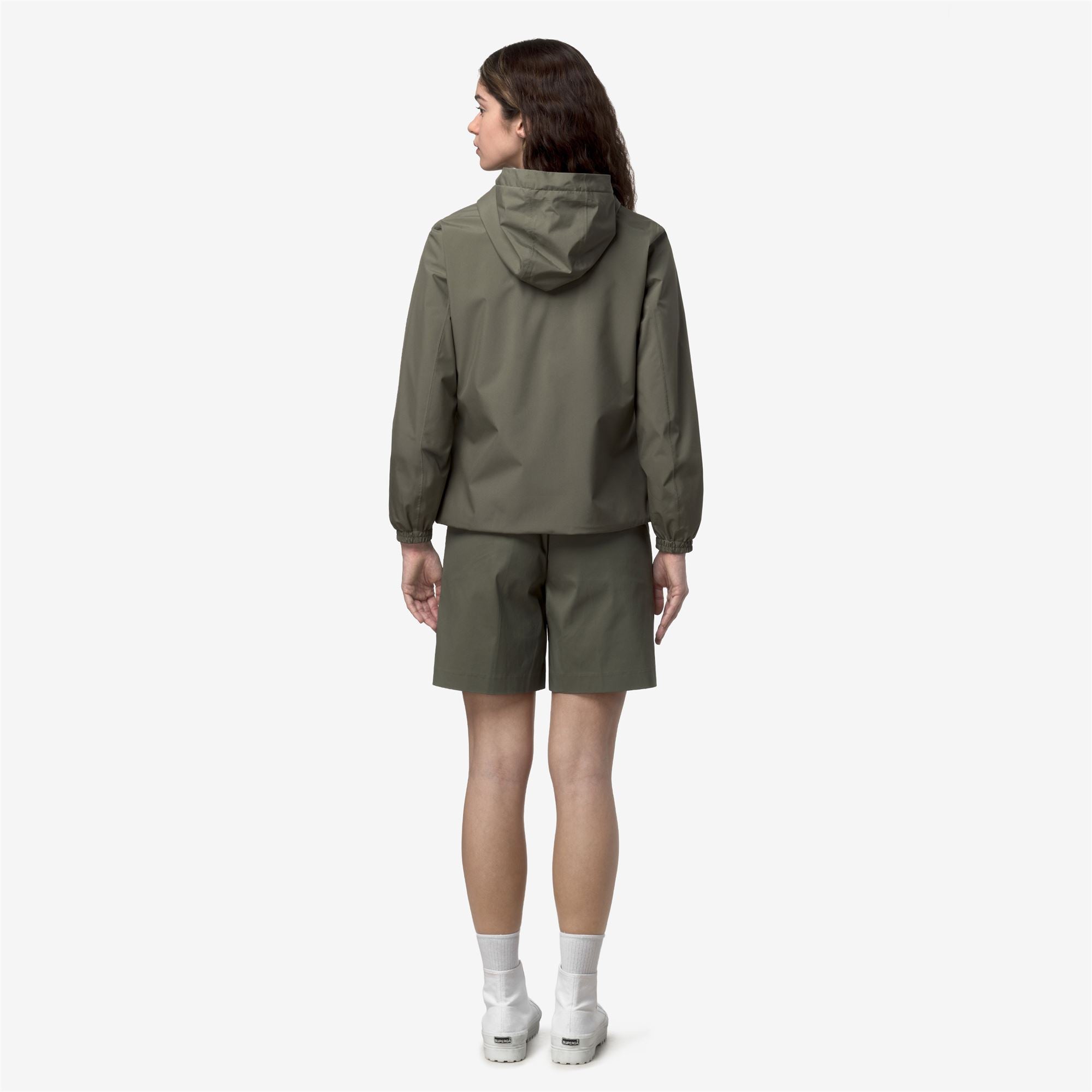 k-way-lil-2-0-stretch-poly-jersey-veste-court-femme-green-lichen image 3