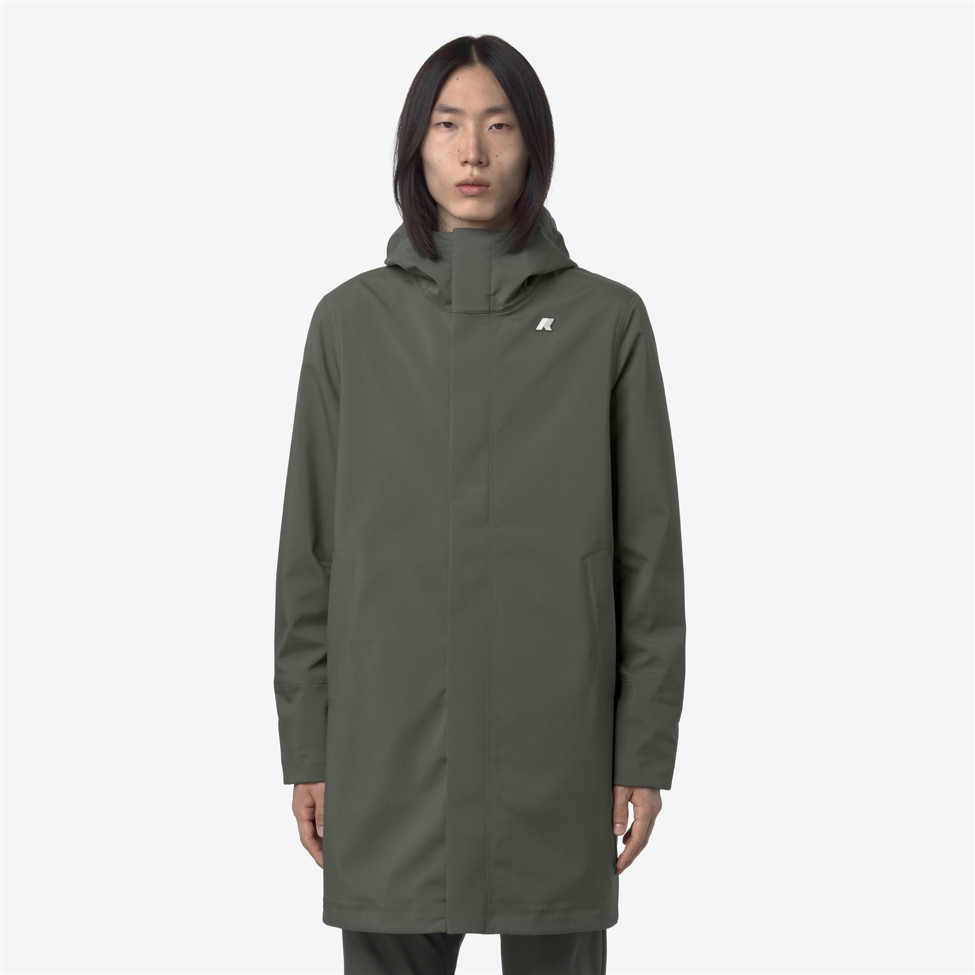 k-way-thomas-bonded-veste-longue-homme-green-blackish-blue-depth image 6