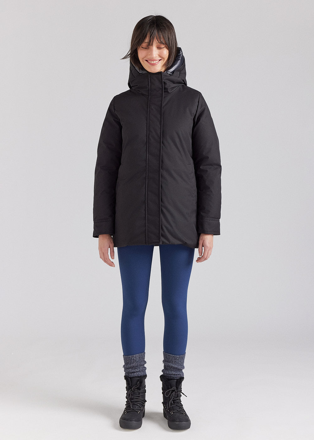 pyrenex-charlotte-parka-chaude-femme-noire-en-duvet-naturel image 2