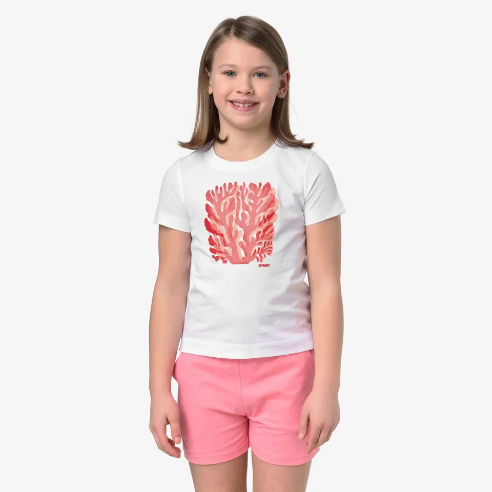 k-way-p-melis-corail-jersey-t-shirt-fille-white-white image 1
