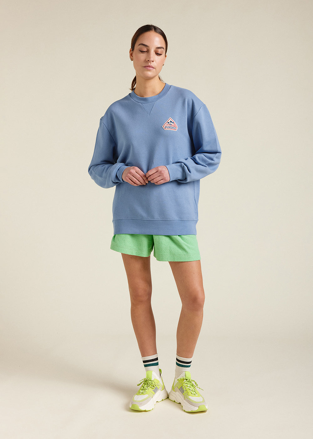 pyrenex-phase-sweat-unisexe-col-rond-coronet-blue-coton-bio image 2