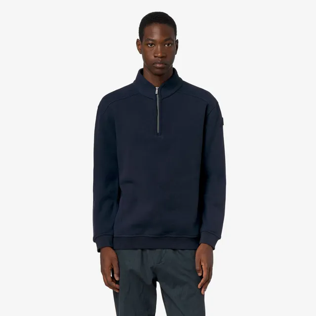 k-way-aubie-cotton-cashmere-pull-homme-blue-depth image 1