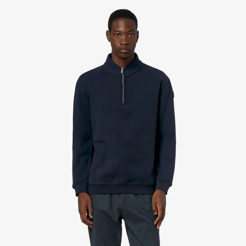 k-way-aubie-cotton-cashmere-pull-homme-blue-depth image 1