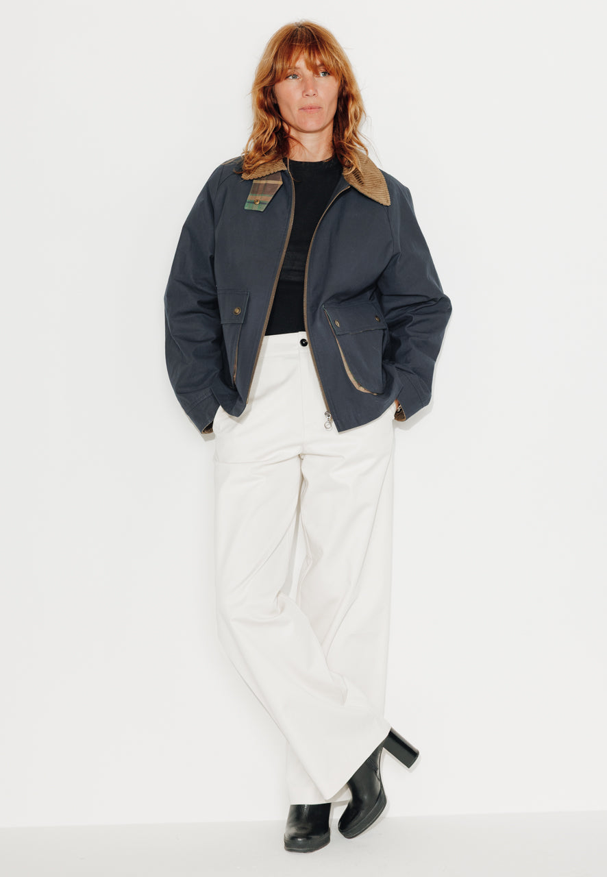 trench-coat-sorbus-imperm-able-court-oversize-coton-staywax-marine image 1