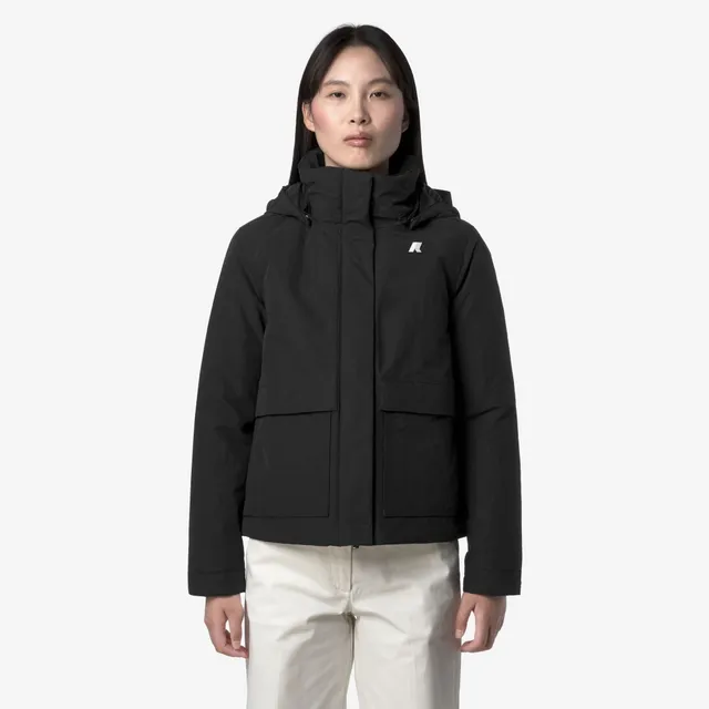 k-way-kali-warm-cotton-nylon-veste-courte-femme-black-pure image 1