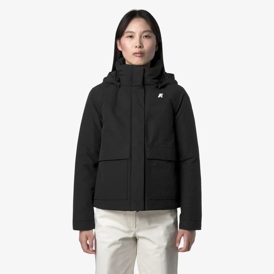 k-way-kali-warm-cotton-nylon-veste-courte-femme-black-pure image 1