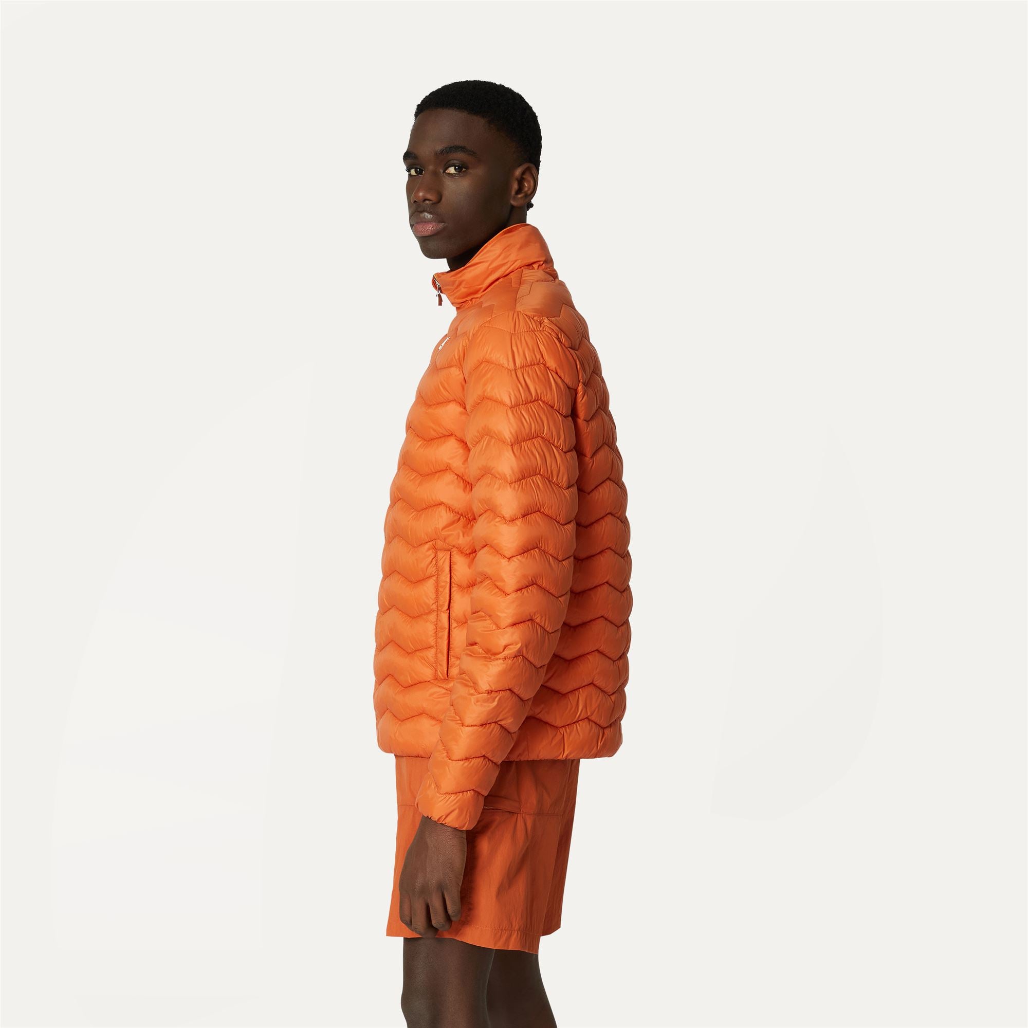 k-way-valentine-quilted-warm-veste-court-homme-orange-copper image 2