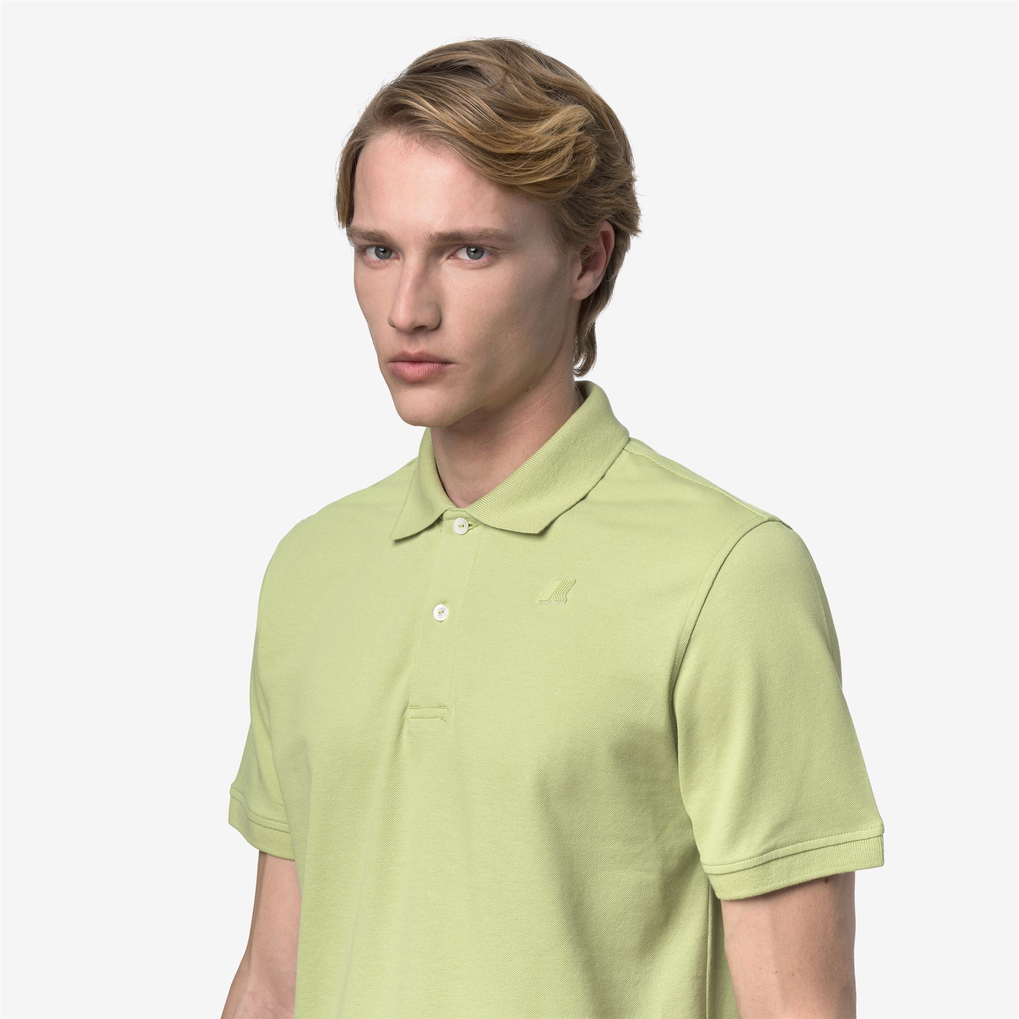 k-way-amedee-pique-slim-polo-homme-green-dk-lime image 4