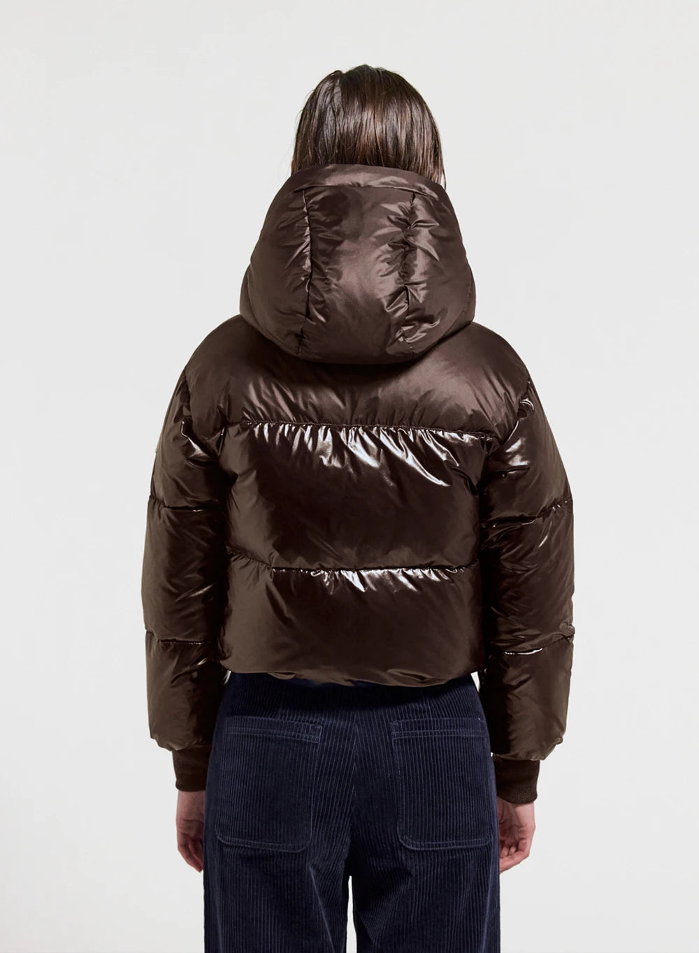 pyrenex-altic-doudoune-courte-capuche-femme-marron-fonc image 4