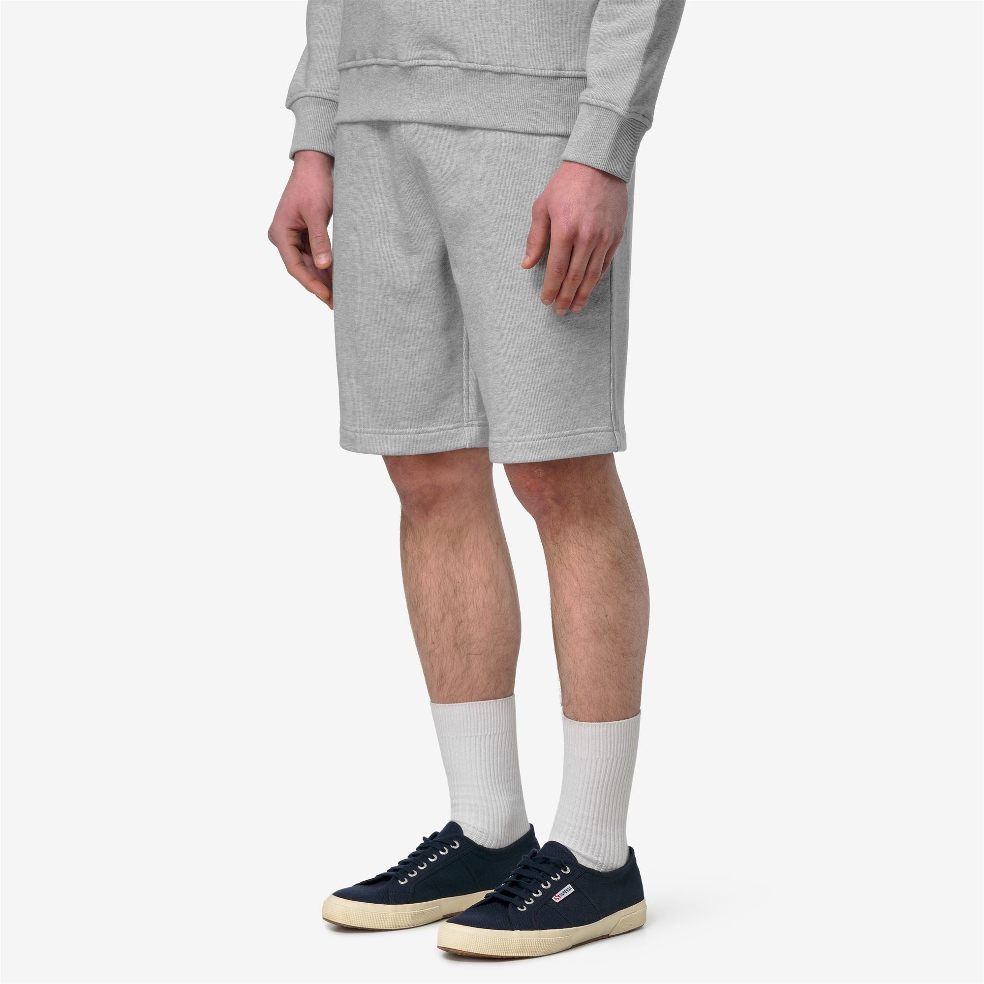 k-way-erik-french-terry-short-de-sport-homme-grey-mid-mel image 2