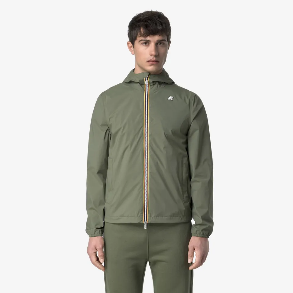 k-way-jack-stretch-nylon-jersey-veste-courte-homme-green-lichen image 1
