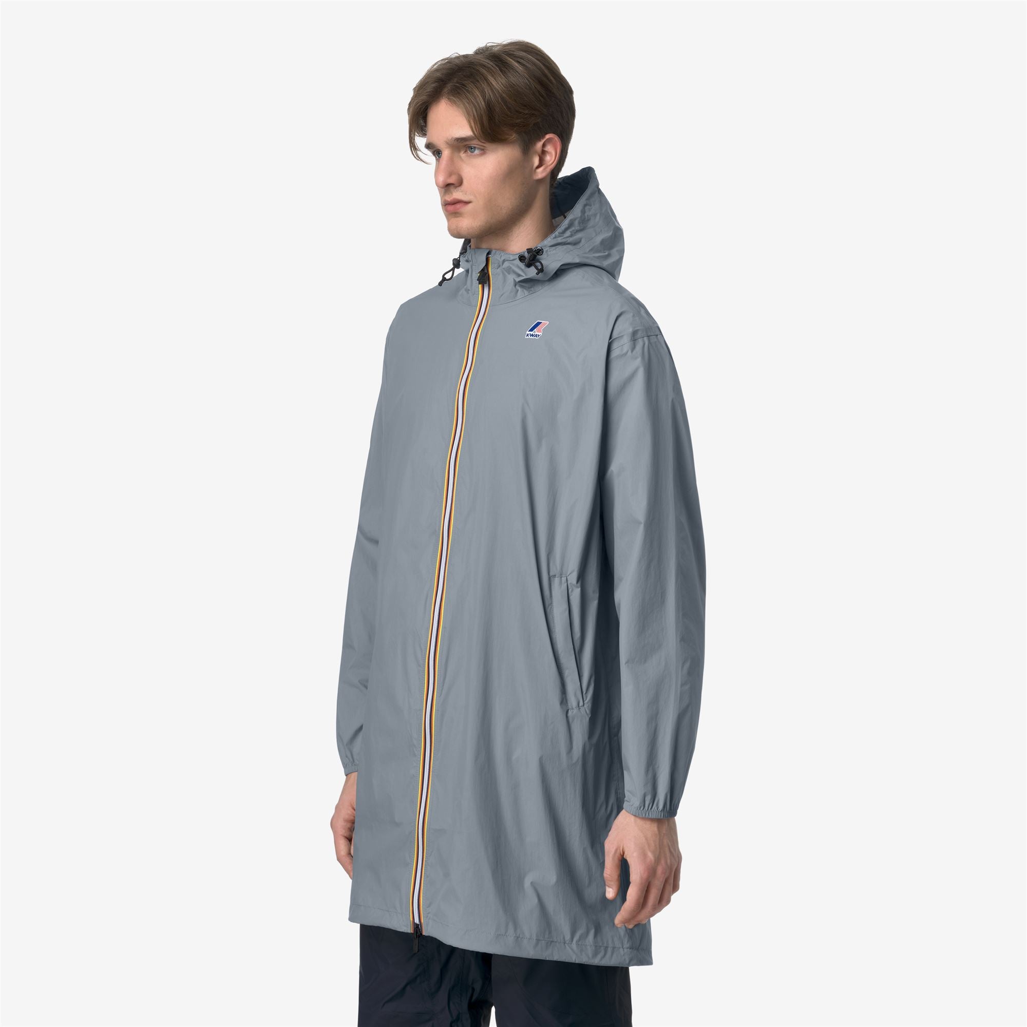 k-way-le-vrai-4-0-eiffel-east-manteau-de-pluie-long-unisexe-grey-md image 3