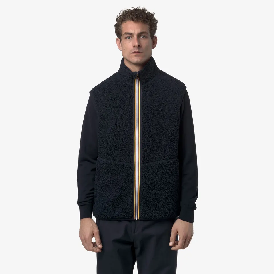 k-way-yannick-sherpa-polar-double-gilet-homme-blue-depth image 1