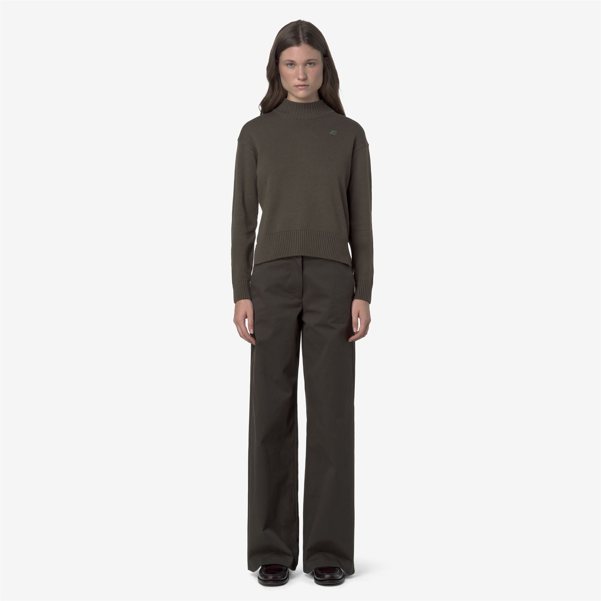 k-way-tyanne-twill-tech-peach-chino-femme-black-olive image 1