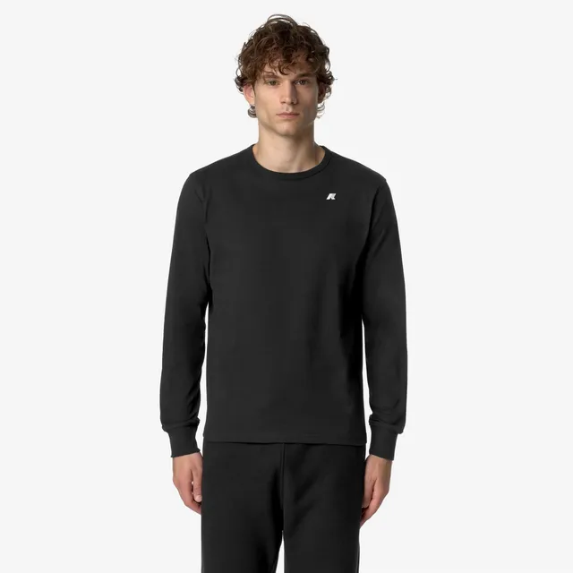 k-way-elmer-js-peach-t-shirt-manches-longues-homme-black-pure image 1