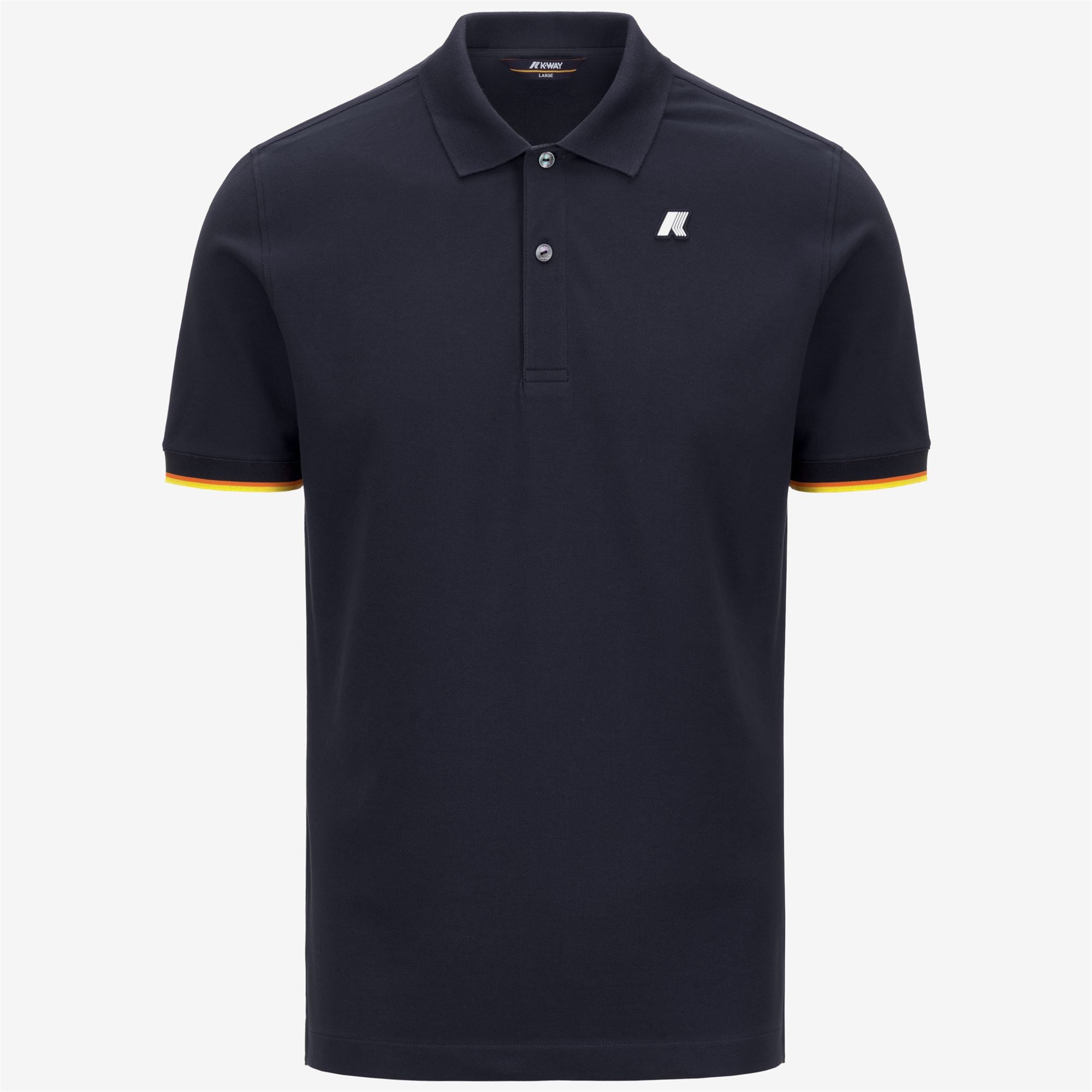 k-way-vincent-pique-slim-polo-homme-blue-depth image 5