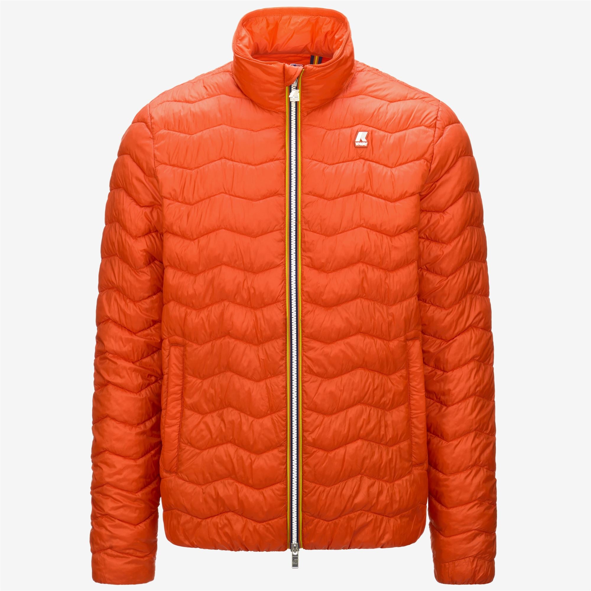 k-way-valentine-quilted-warm-veste-court-homme-orange-pumpkin image 5