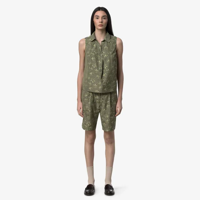 k-way-anty-emby-jacquard-haut-femme-green-lime-jacquard image 1