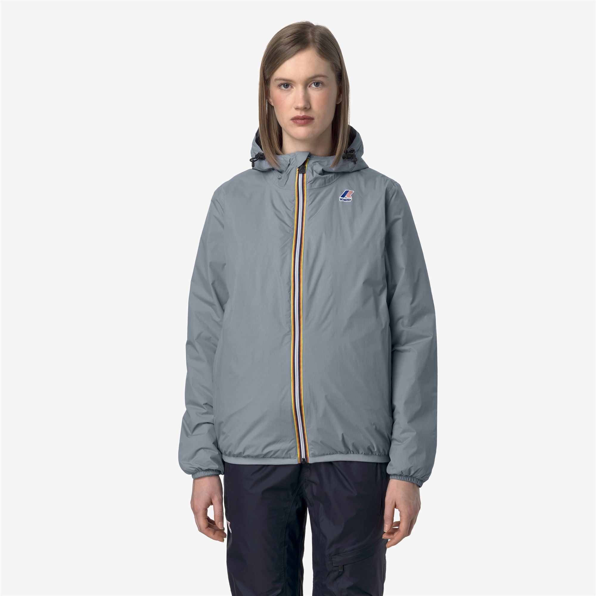 k-way-le-vrai-4-0-claude-warm-veste-mi-longue-unisexe-grey-md image 2