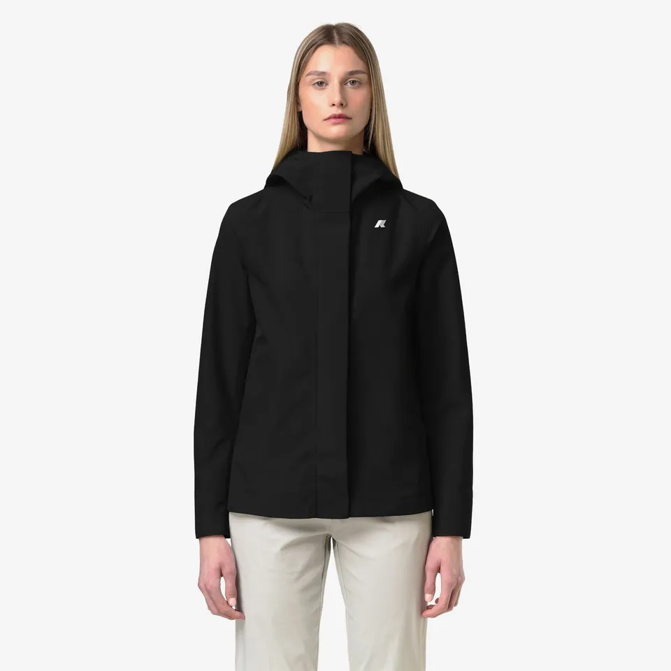 k-way-madalina-bonded-jersey-veste-mi-longue-femme-black-pure image 1