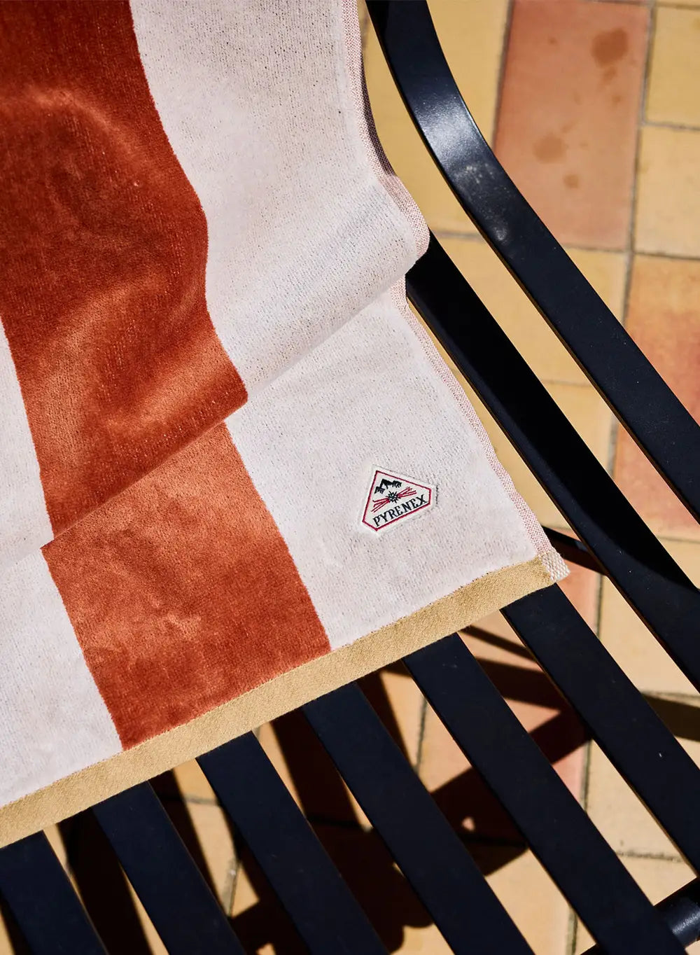 pyrenex-sora-serviette-de-plage-90x180-cm-coton-rayures-terracotta image 8