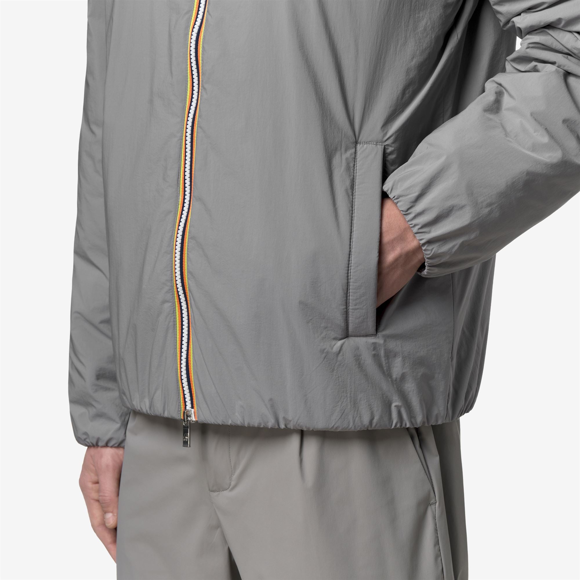 k-way-valentine-plain-warm-veste-courte-homme-grey-frost image 4