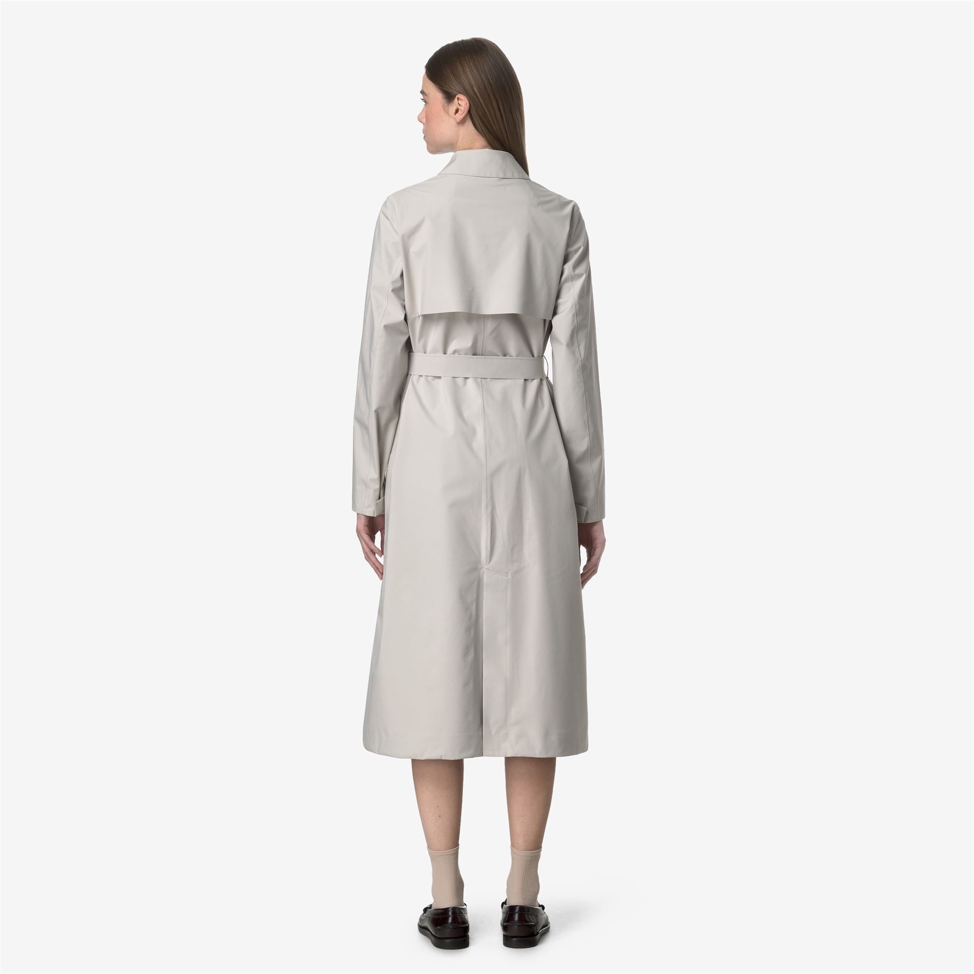 k-way-barbra-stretch-2l-veste-longue-femme-beige-lt image 3