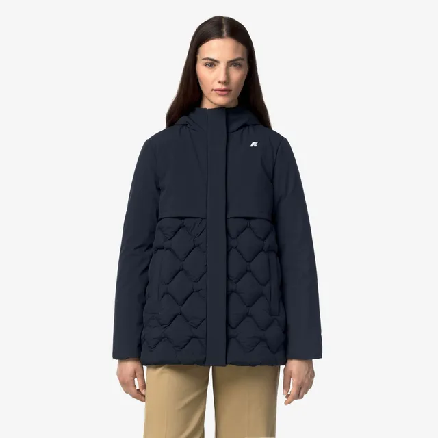 k-way-siphane-hybrid-warm-shell-veste-femme-blue-depth image 1