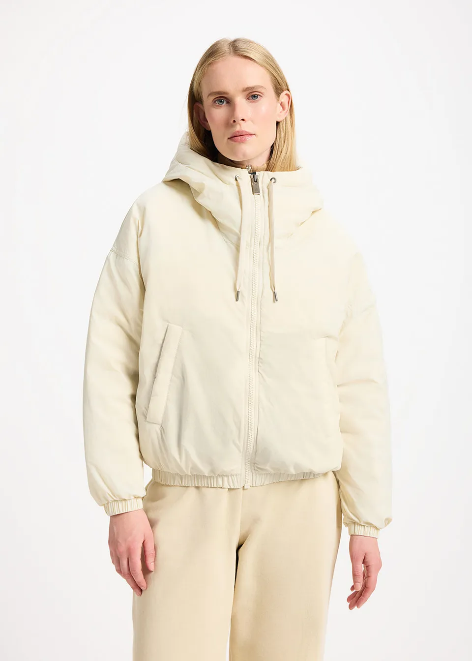pyrenex-attitude-parka-courte-duvet-femme-ivoire image 1