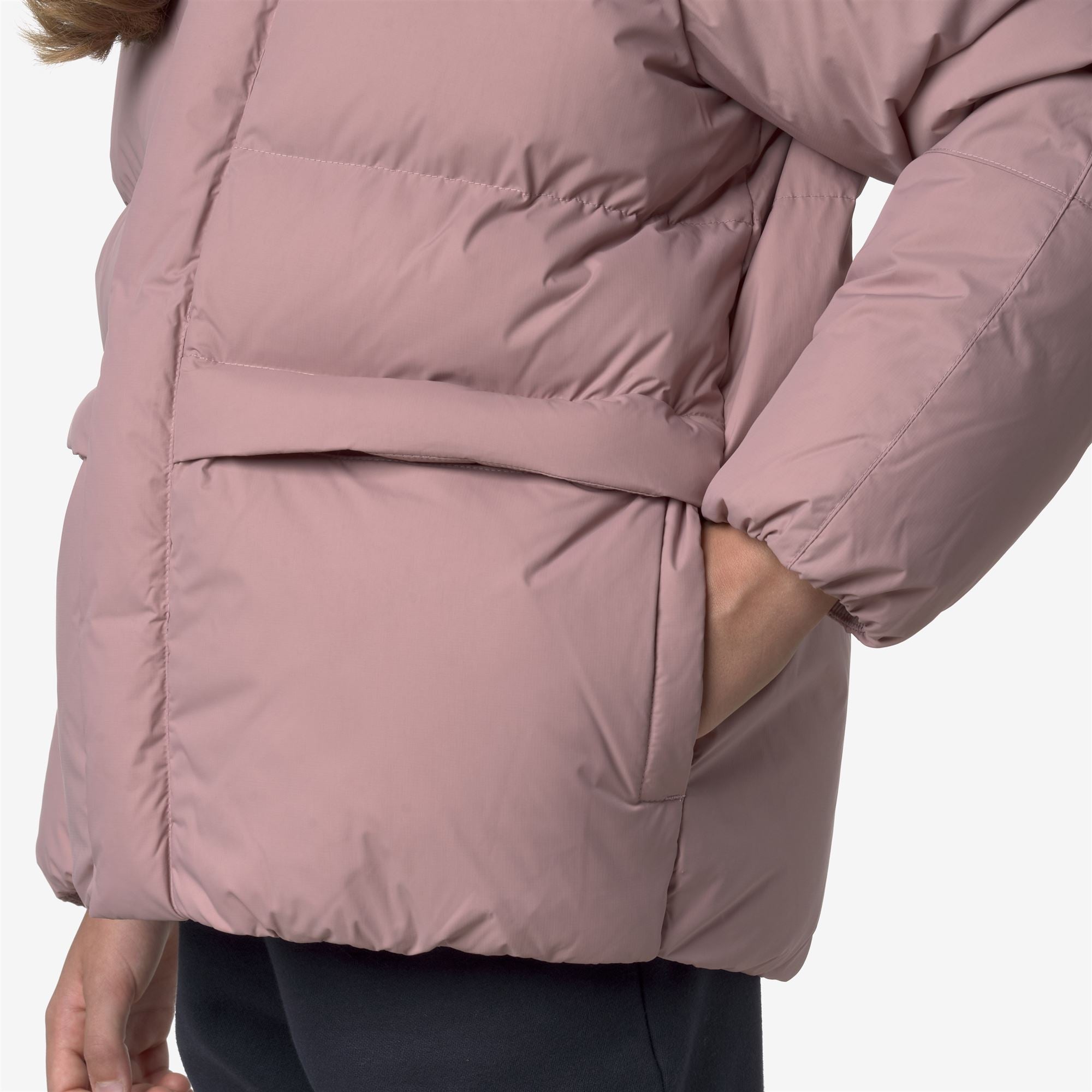 k-way-le-vrai-4-0-aurele-heavy-warm-doudoune-enfant-rose-pinkish image 4