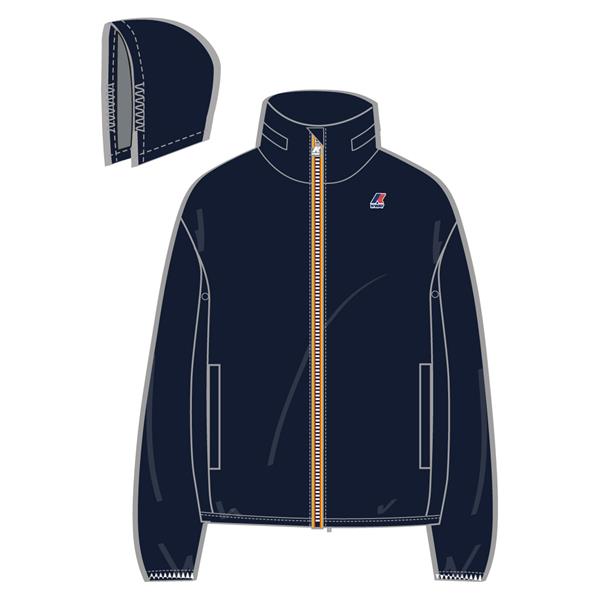 k-way-babette-poly-jersey-veste-courte-femme-blue-depth image 1