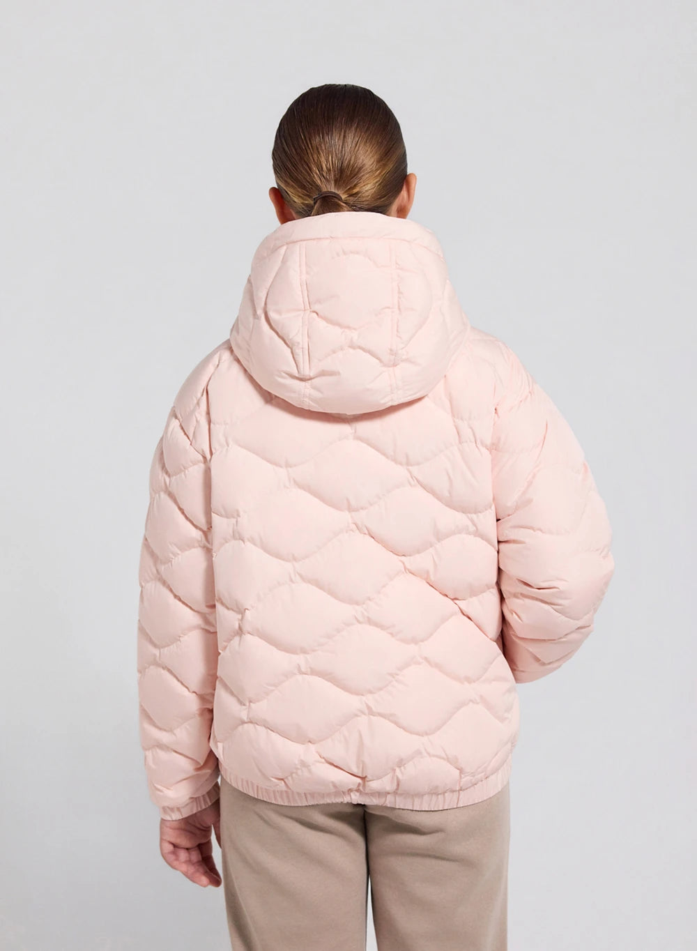 pyrenex-beille-doudoune-bomber-capuche-enfant-rose-clair image 4