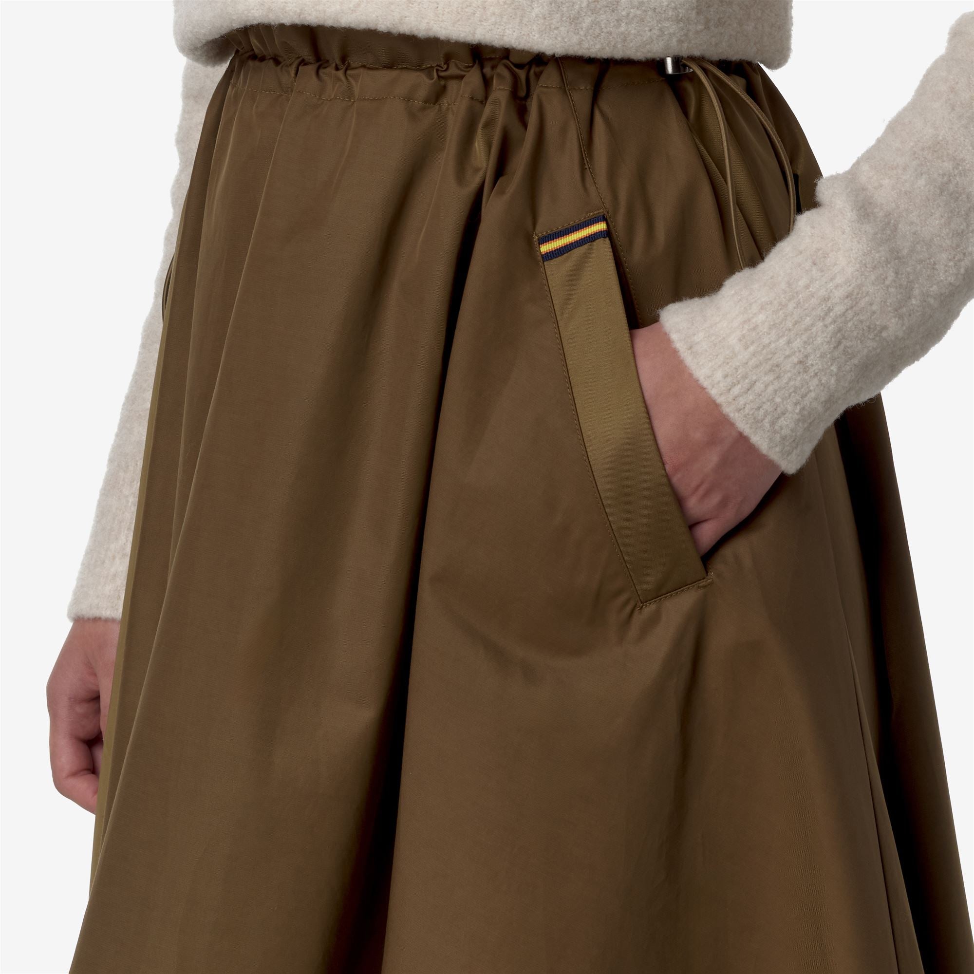 k-way-gaela-satin-jupe-midi-femme-brown-corda image 4