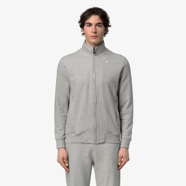 k-way-finn-french-terry-veste-polaire-homme-grey-mid-mel image 1