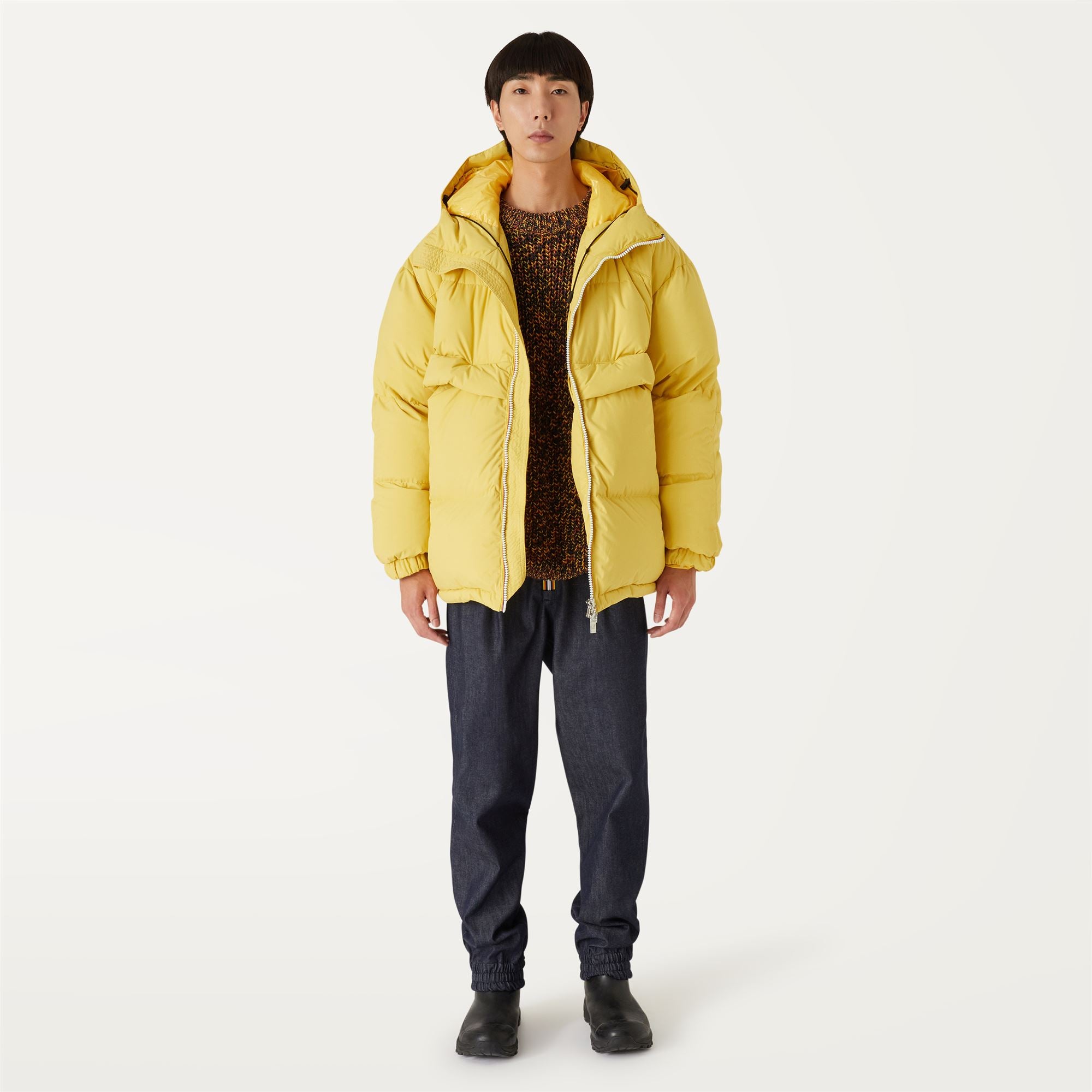k-way-clauden-2-1-amiable-veste-mi-longue-homme-yellow-gold image 1