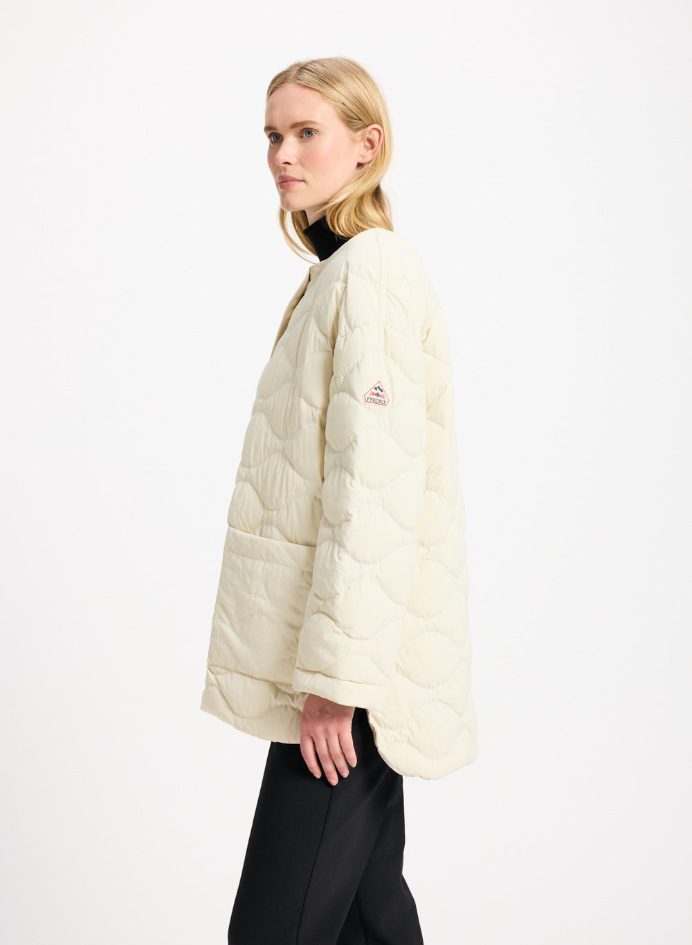 doudoune-l-g-re-femme-pyrenex-sienna-col-rond-beige image 3