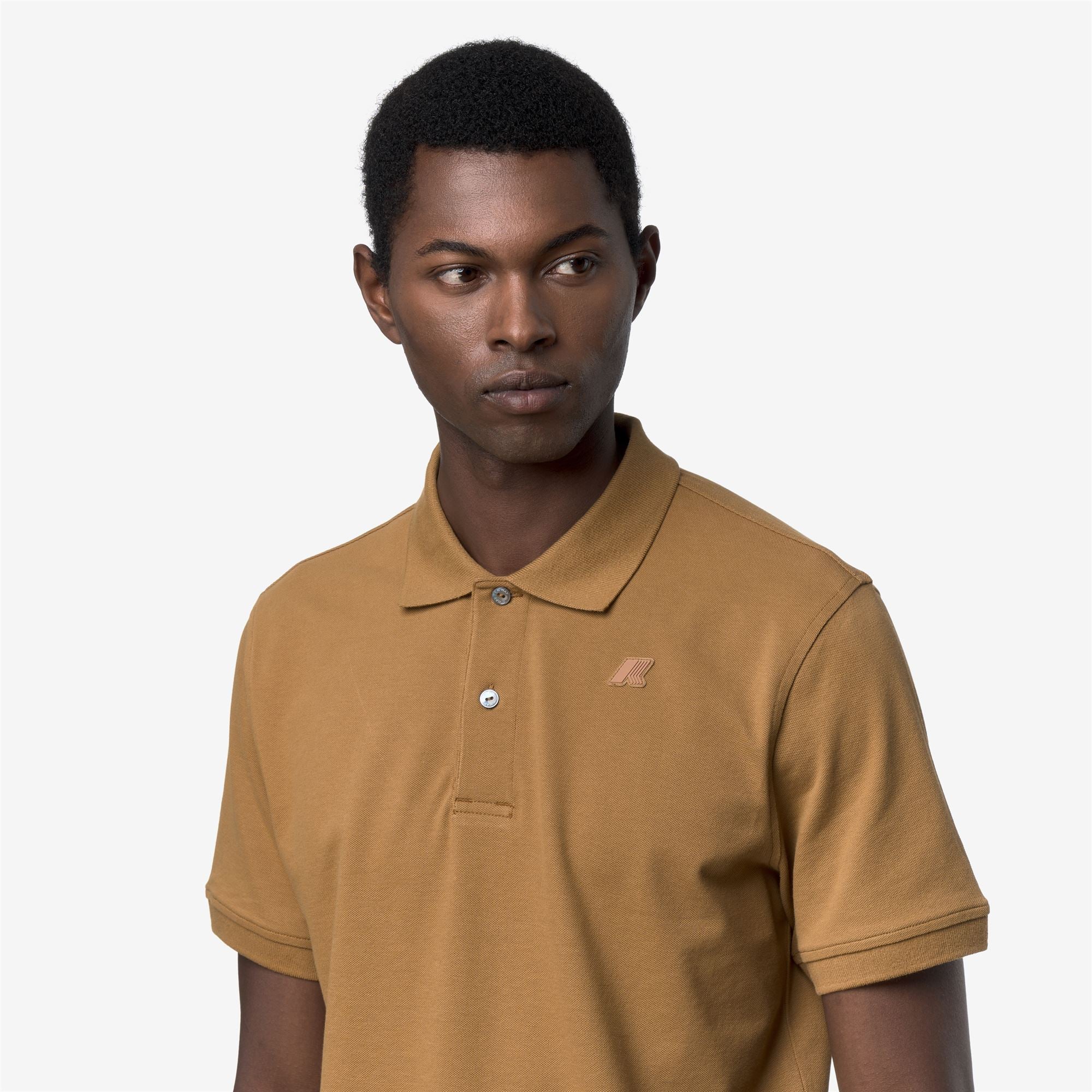 k-way-amedee-pique-slim-polo-homme-brown-bistre image 4