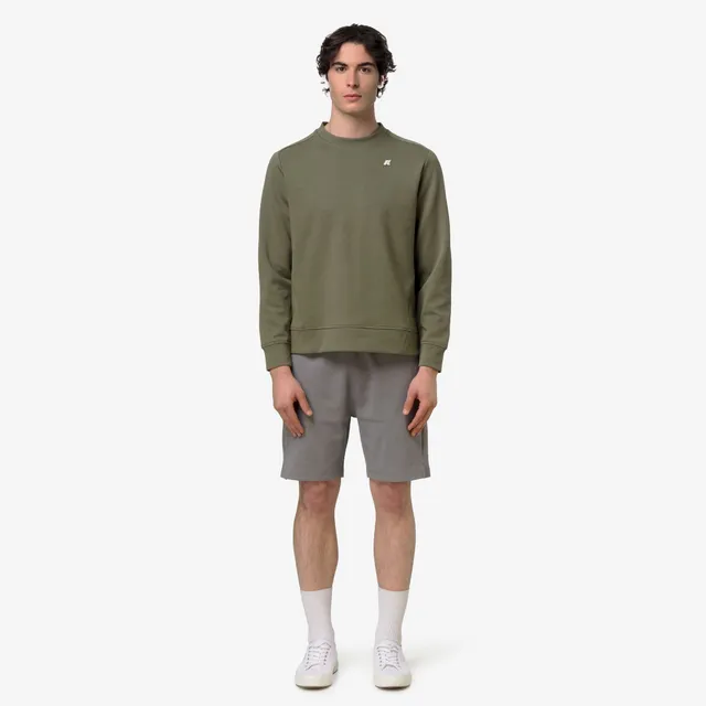 k-way-medine-interlock-pull-polaire-homme-green-lichen image 1