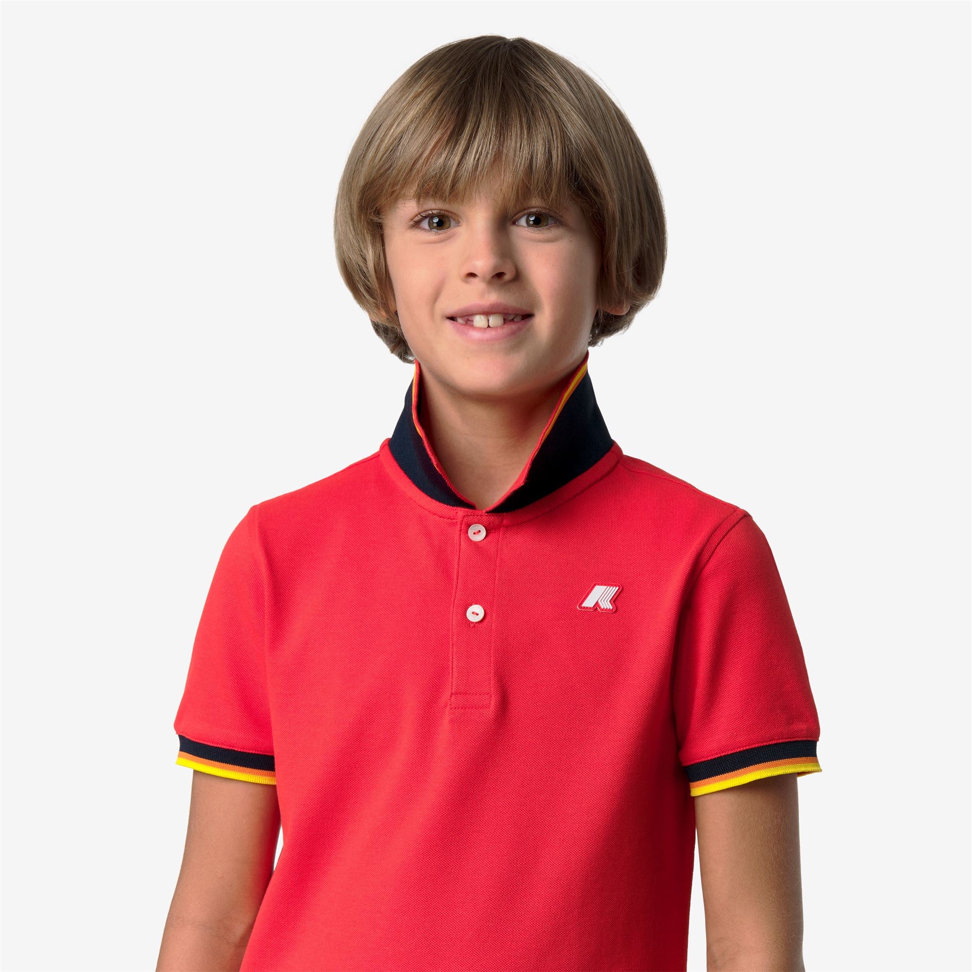 k-way-p-vincent-piqu-polo-gar-on-manches-courtes-red-poppy image 5