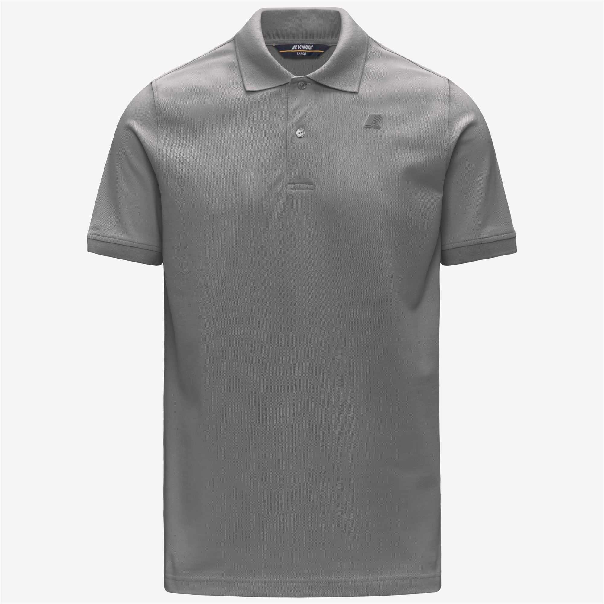 k-way-amedee-piqu-slim-polo-homme-grey-frost image 5