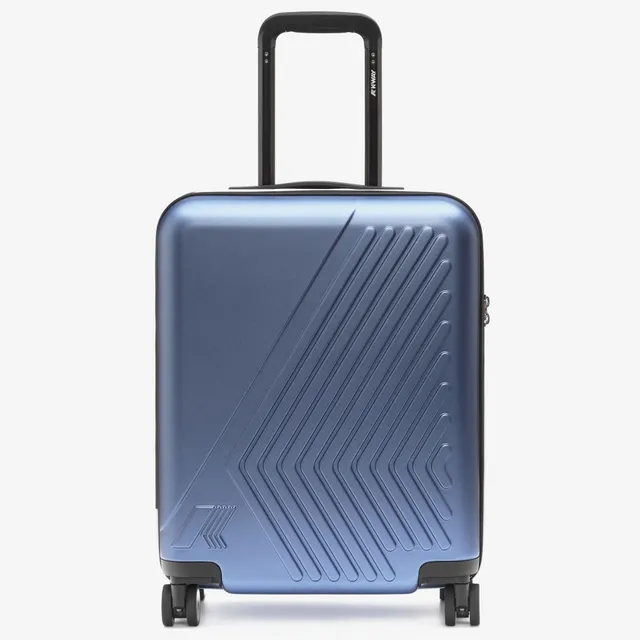 k-way-eudoxie-logo-valise-trolley-cabine-rigide-unisexe-blue-wild image 1