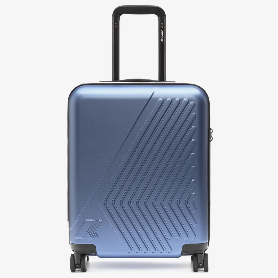 k-way-eudoxie-logo-valise-trolley-cabine-rigide-unisexe-blue-wild image 1
