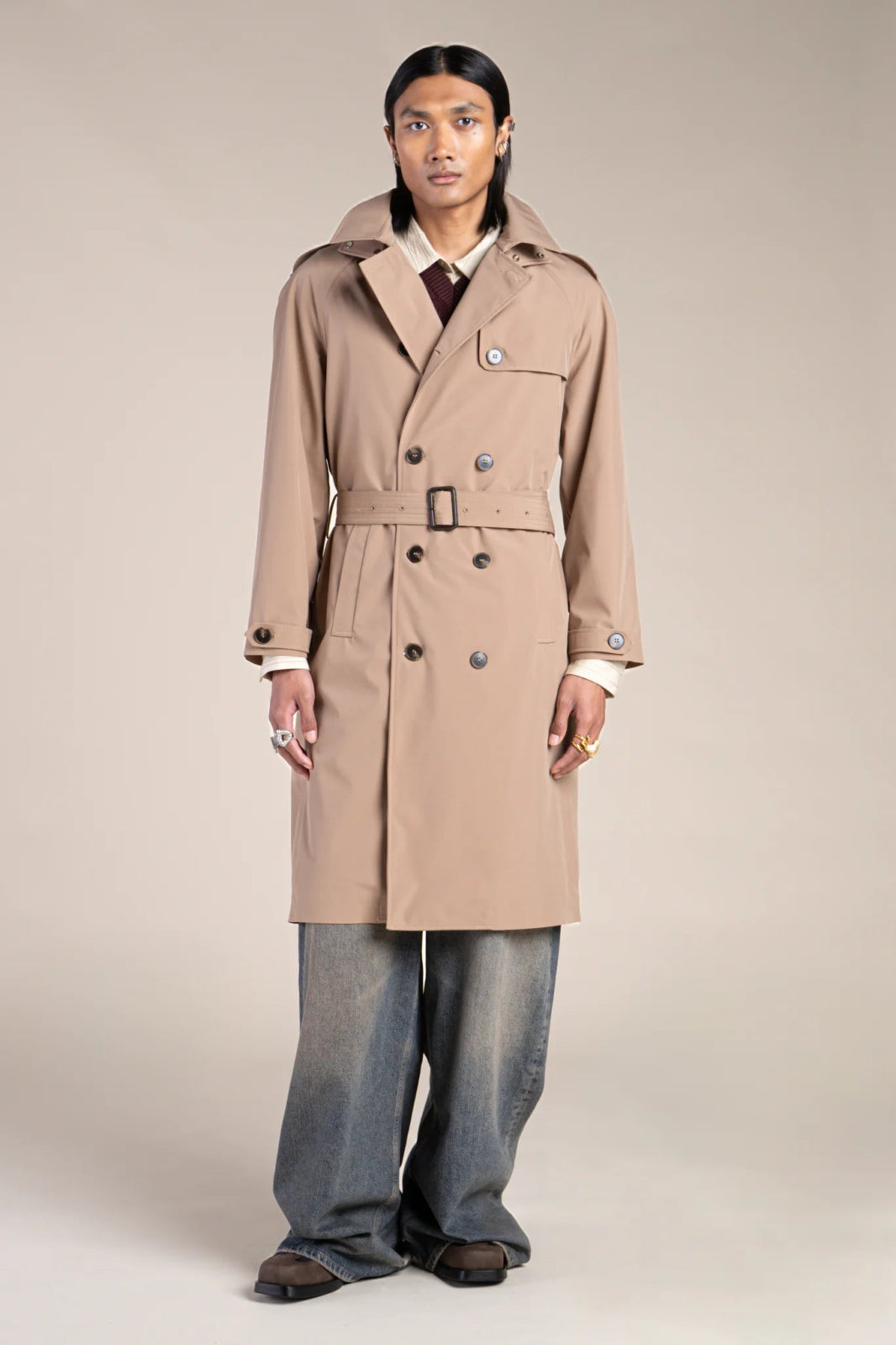 flotte-montaigne-trenchcoat-imperm-able-mi-long-beige-bleu image 1