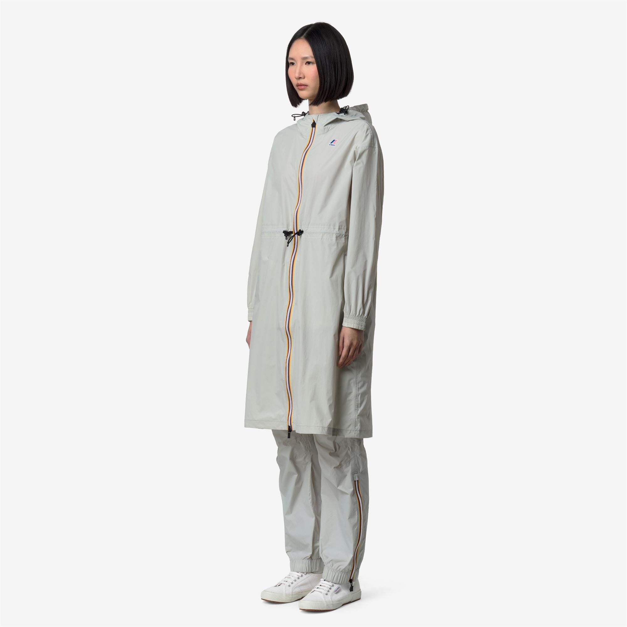 k-way-le-vrai-4-0-delia-veste-longueur-3-4-femme-beige-lt image 2