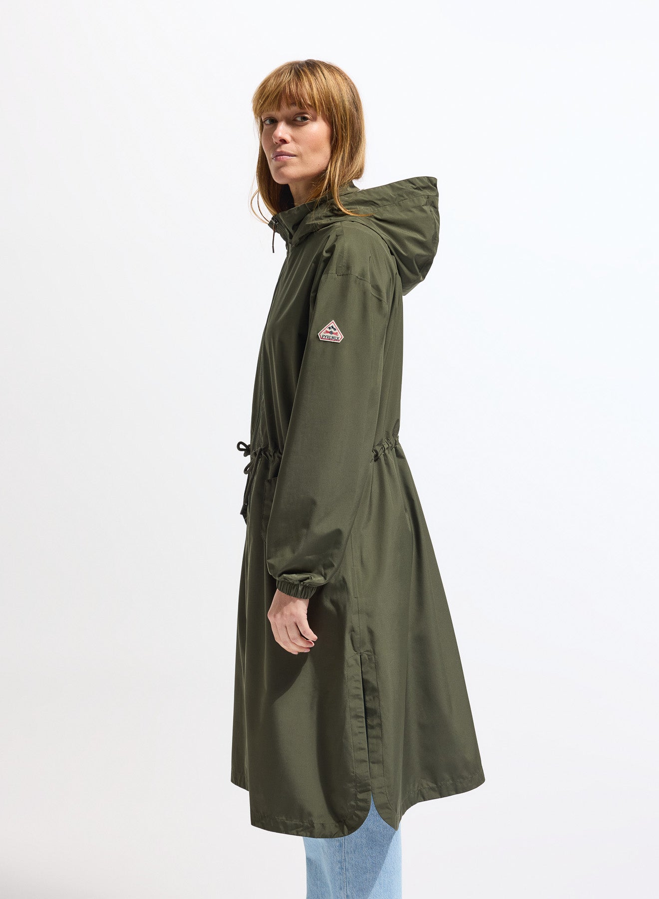 pyrenex-gemme-parka-longue-imperm-able-femme-capuche-kaki image 2