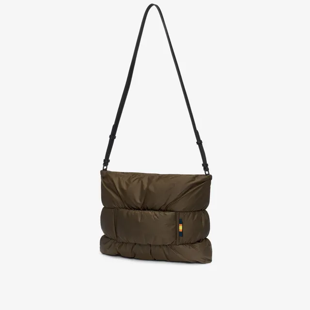 k-way-matelis-maxi-ruffle-pochette-femme-brown image 1