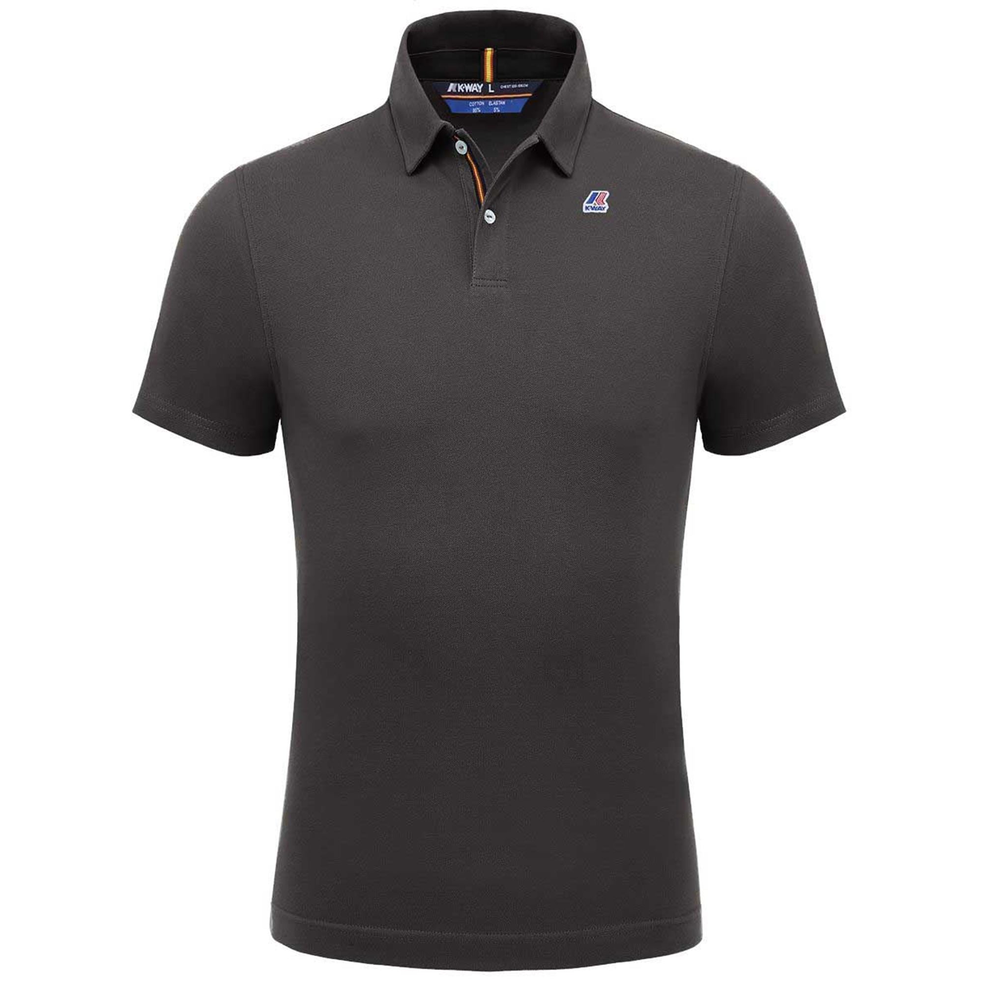 k-way-gregoire-tape-polo-homme-grey-md-mel-grey-md-steel image 1