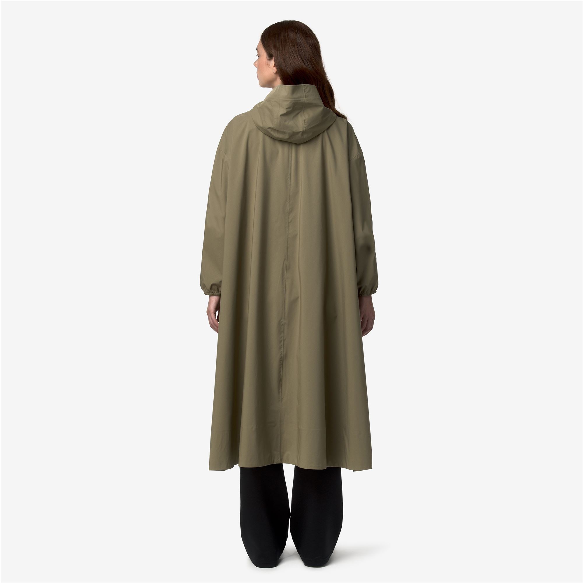 k-way-pernilla-stretch-dot-veste-longue-femme-green-army image 3