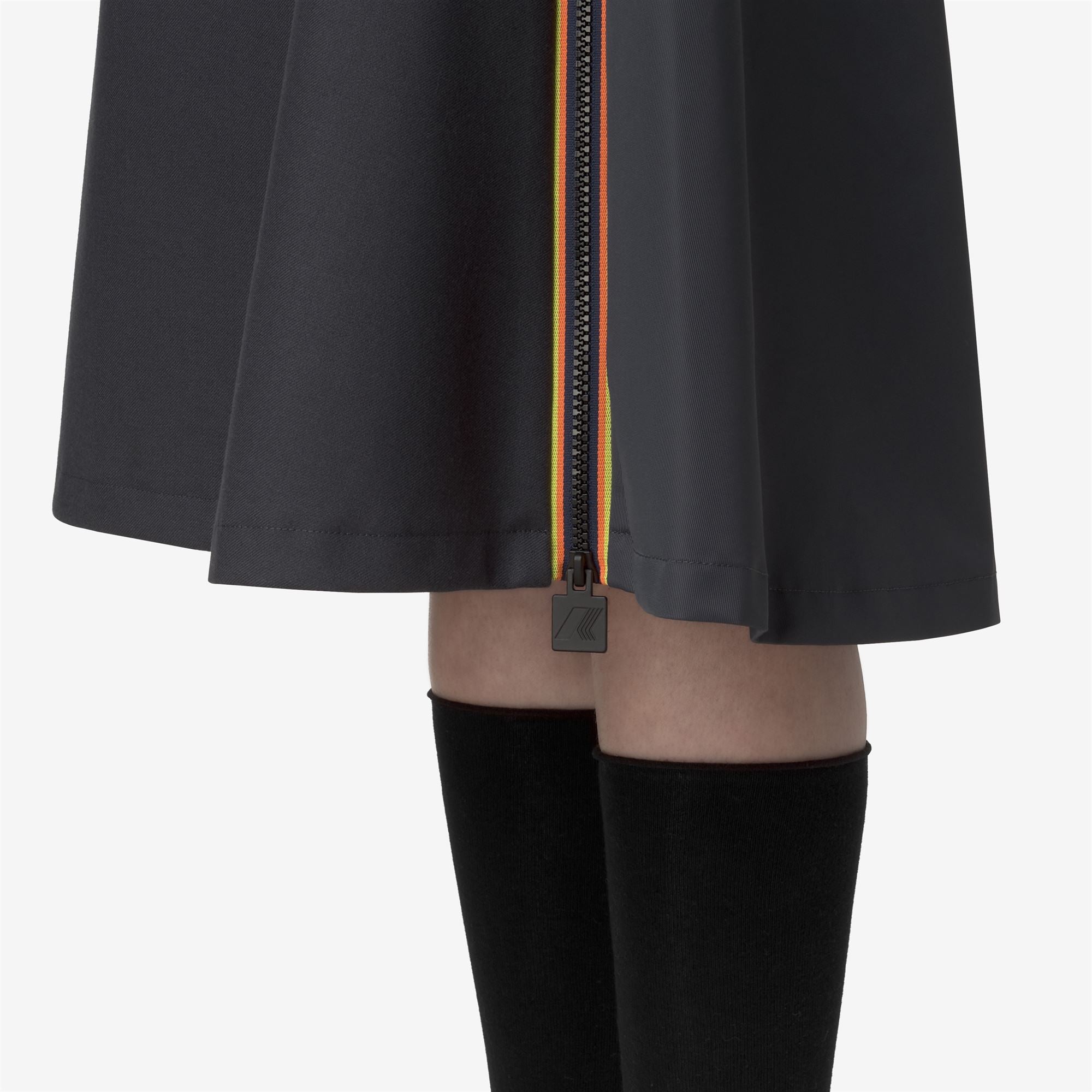 k-way-sherry-wool-shiny-twill-jupe-midi-femme-blue-night image 4