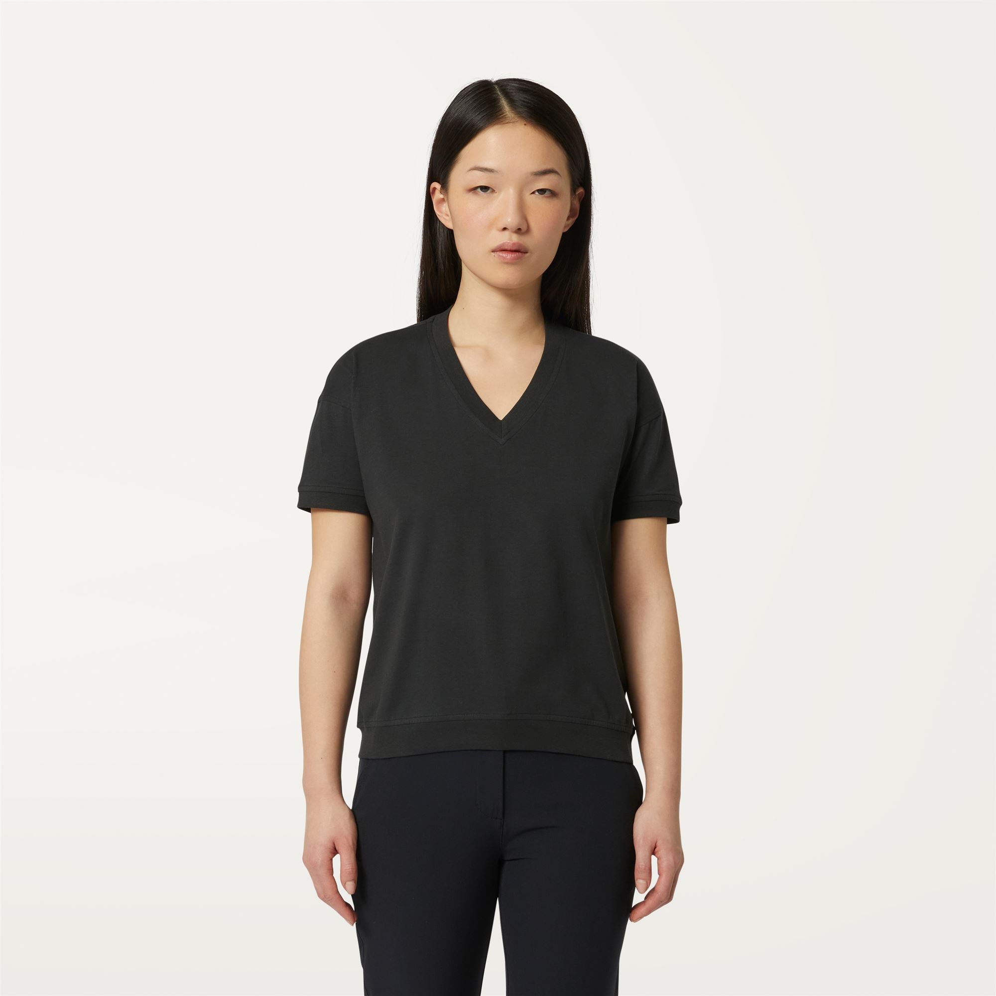 k-way-rubiel-t-shirt-femme-black-pure image 1